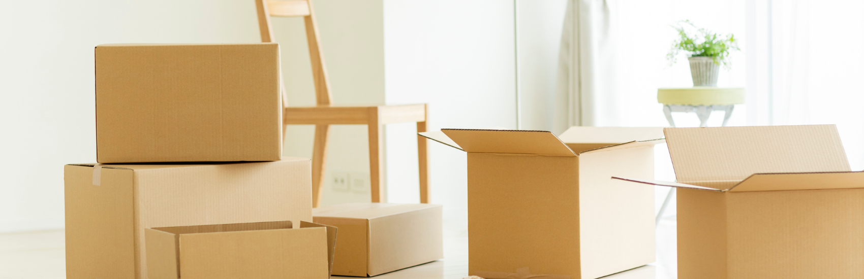 A group of boxes stacked on each other.