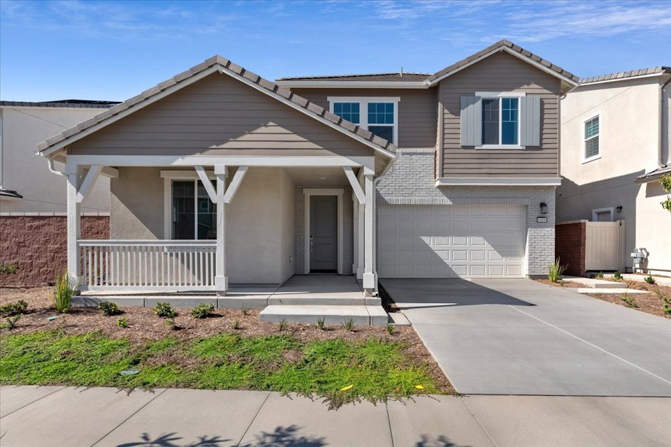 A house with a driveway.