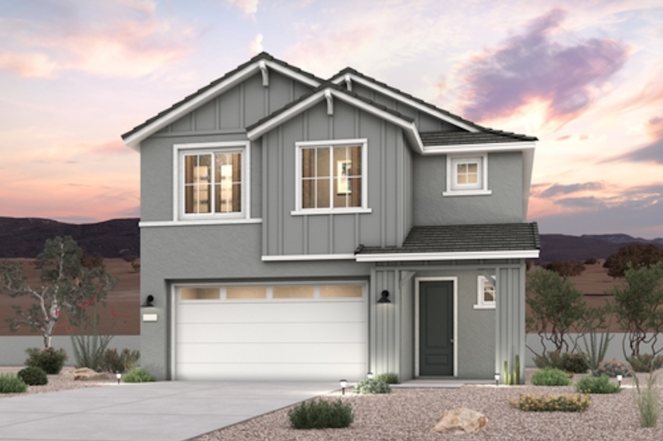 A house with a garage.