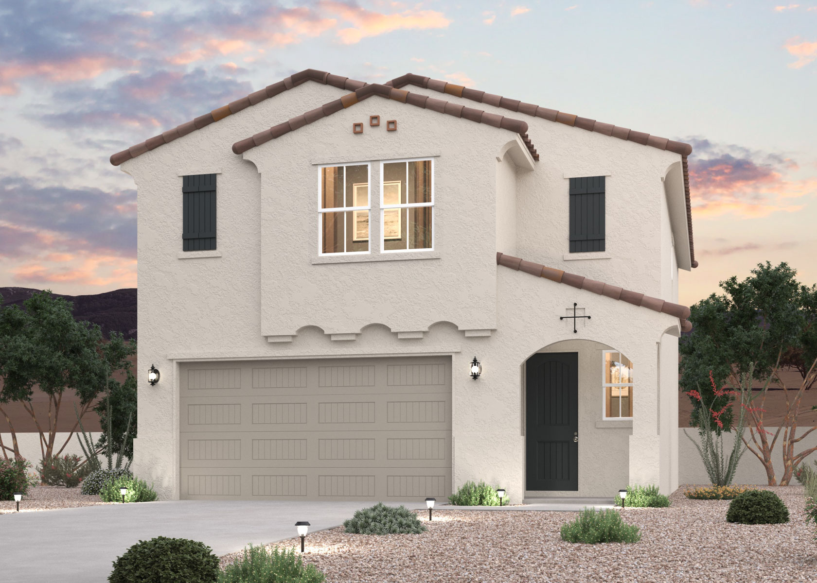 2- Story Home front elevation rendering at North Copper Canyon in Surpise, AZ.
