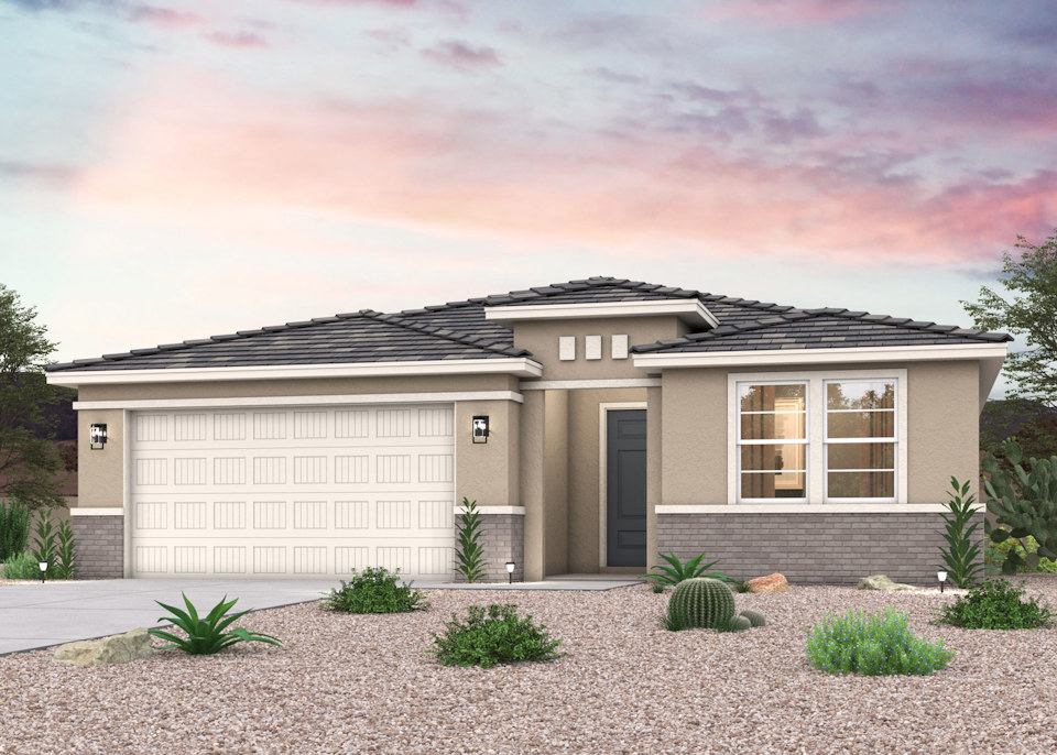 2-Story home exterior elevation rendering in Buckeye, AZ new home for sale.