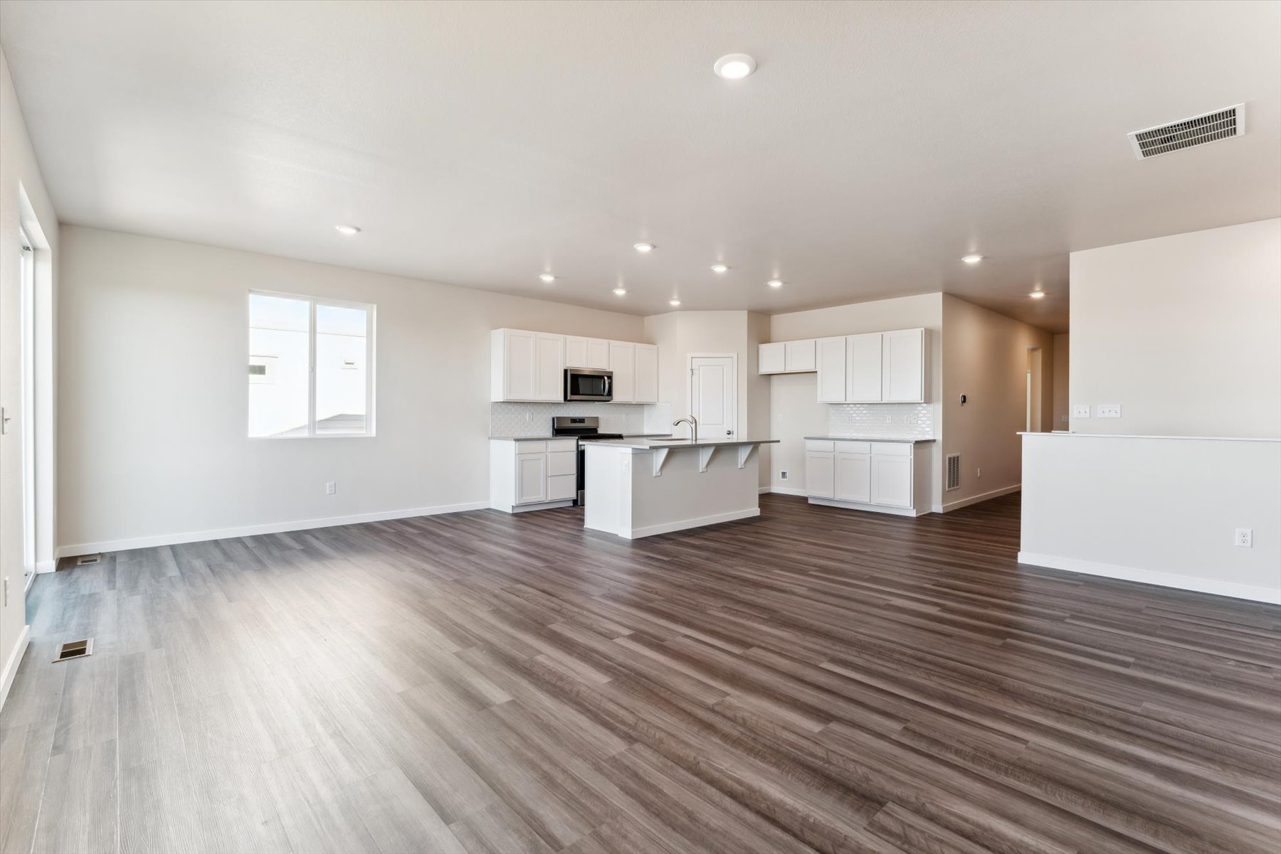 A large empty kitchen.