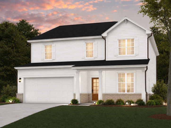 A house with a garage.