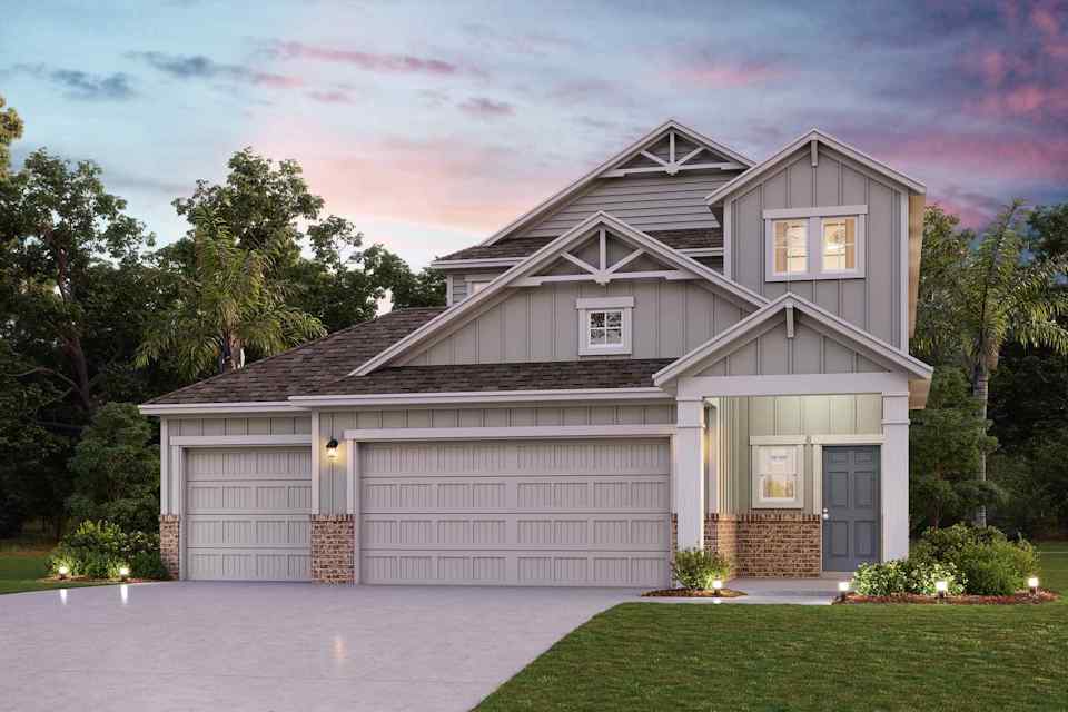 A house with a driveway.