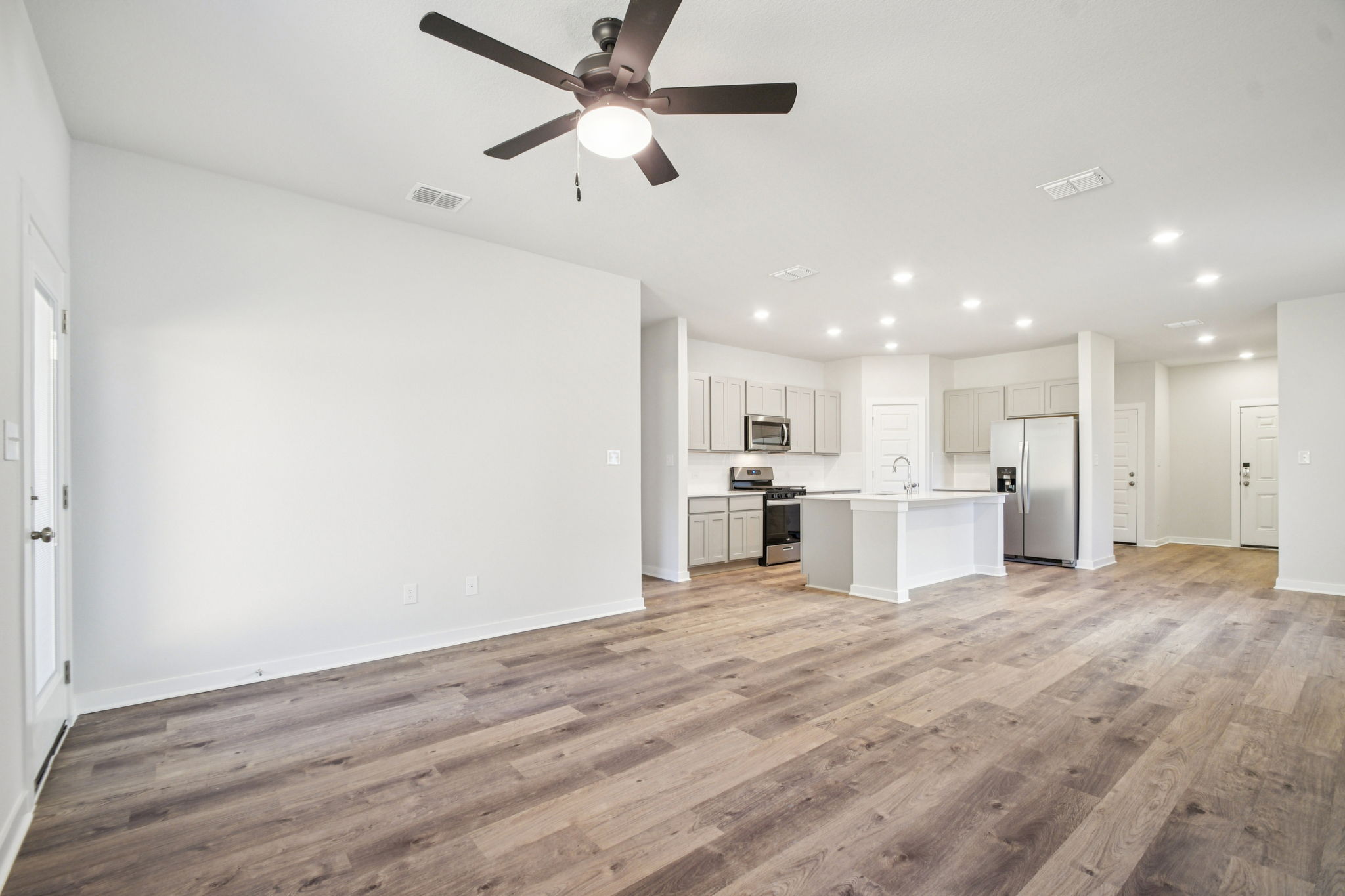 A large empty kitchen.