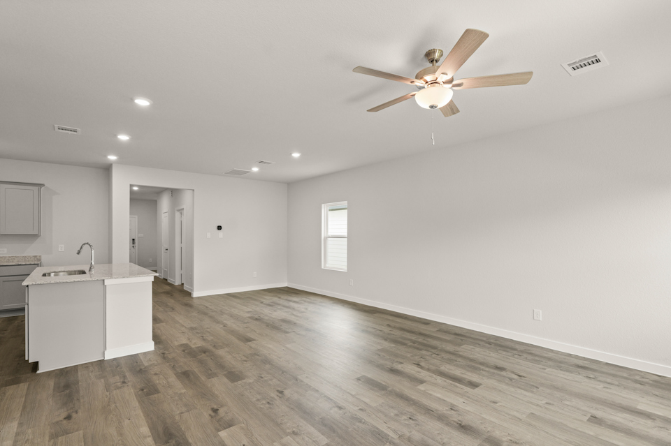 A large empty kitchen.