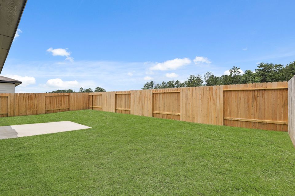 A fenced in yard.