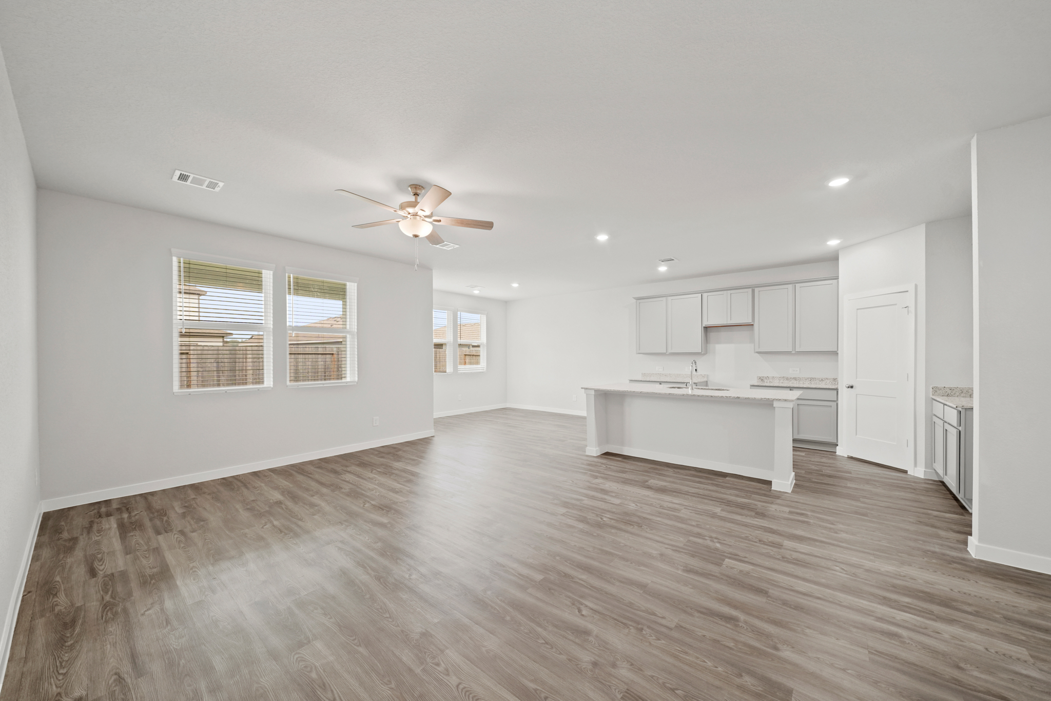 A large empty kitchen.