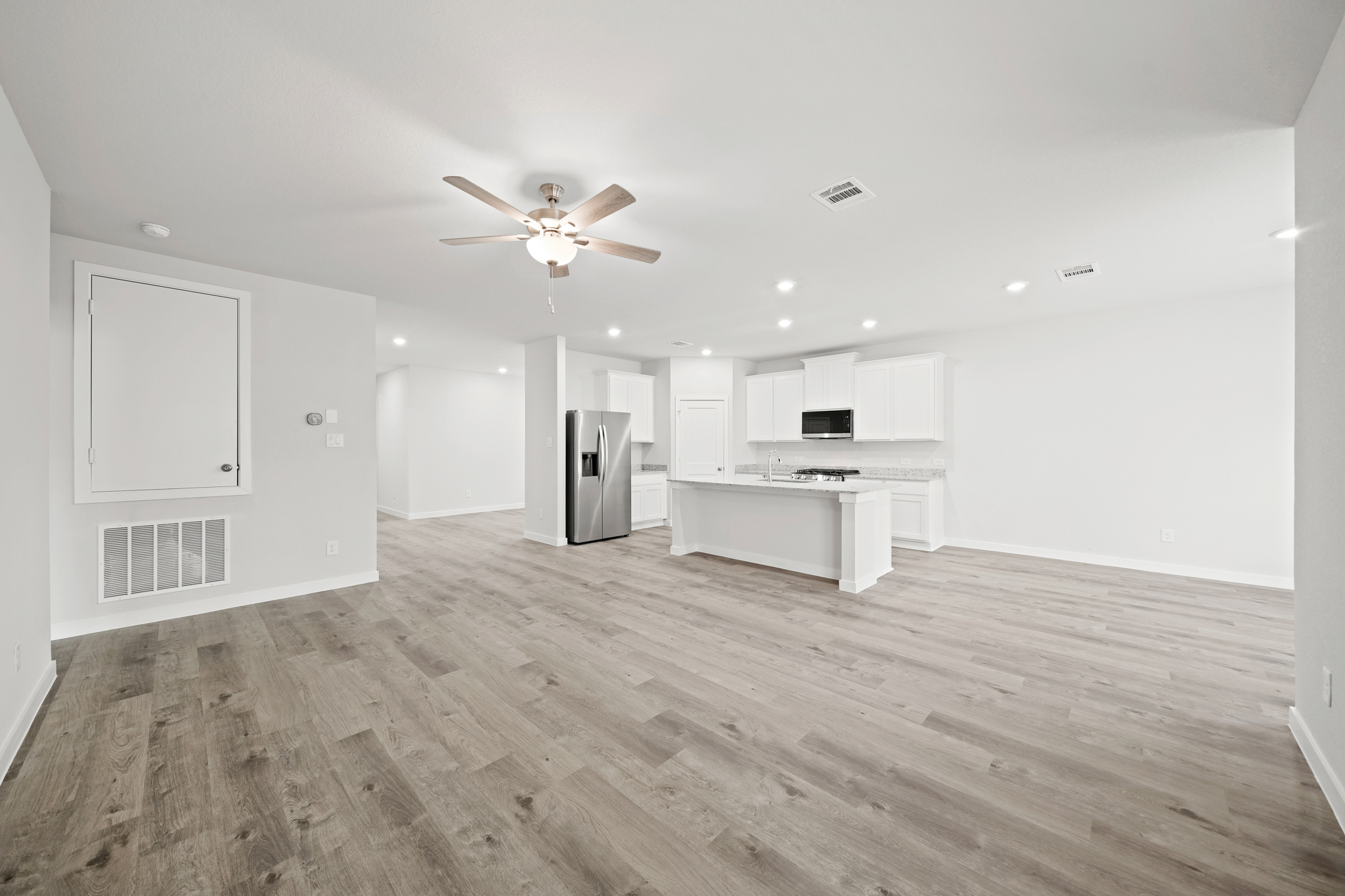 A large empty kitchen.
