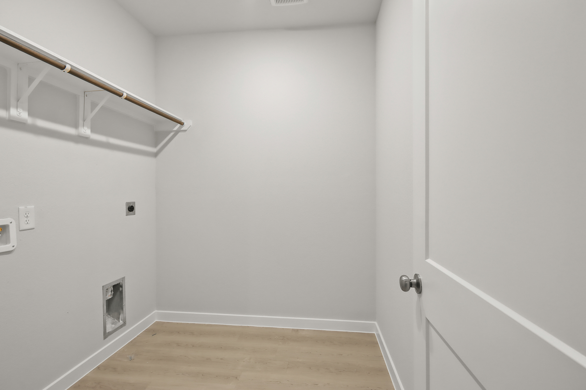 A room with white walls.
