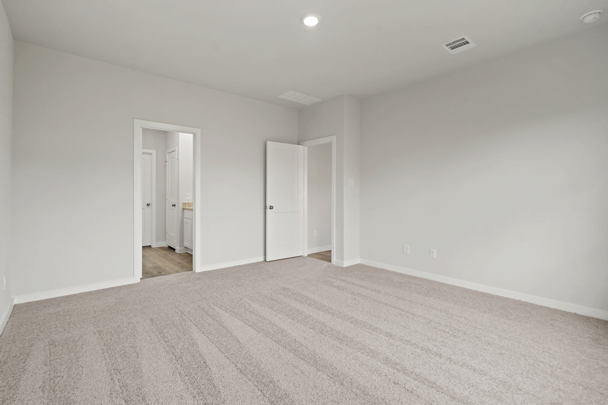 A room with white walls.