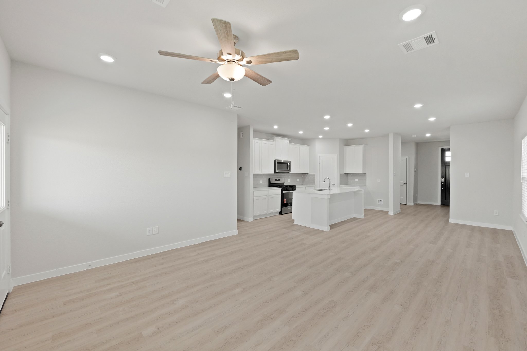 A large empty kitchen.