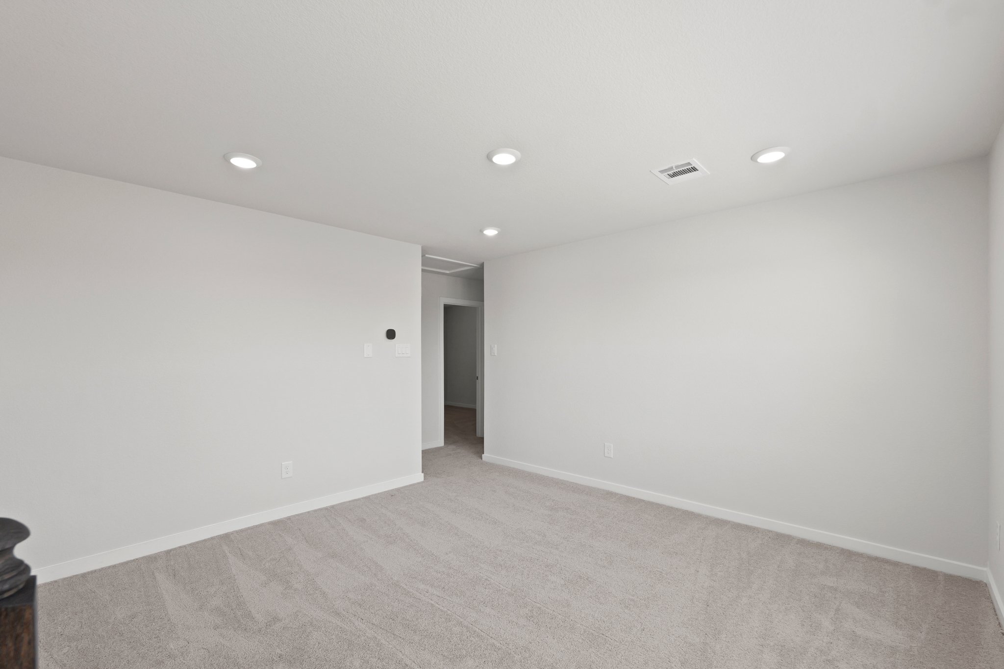 A room with white walls.