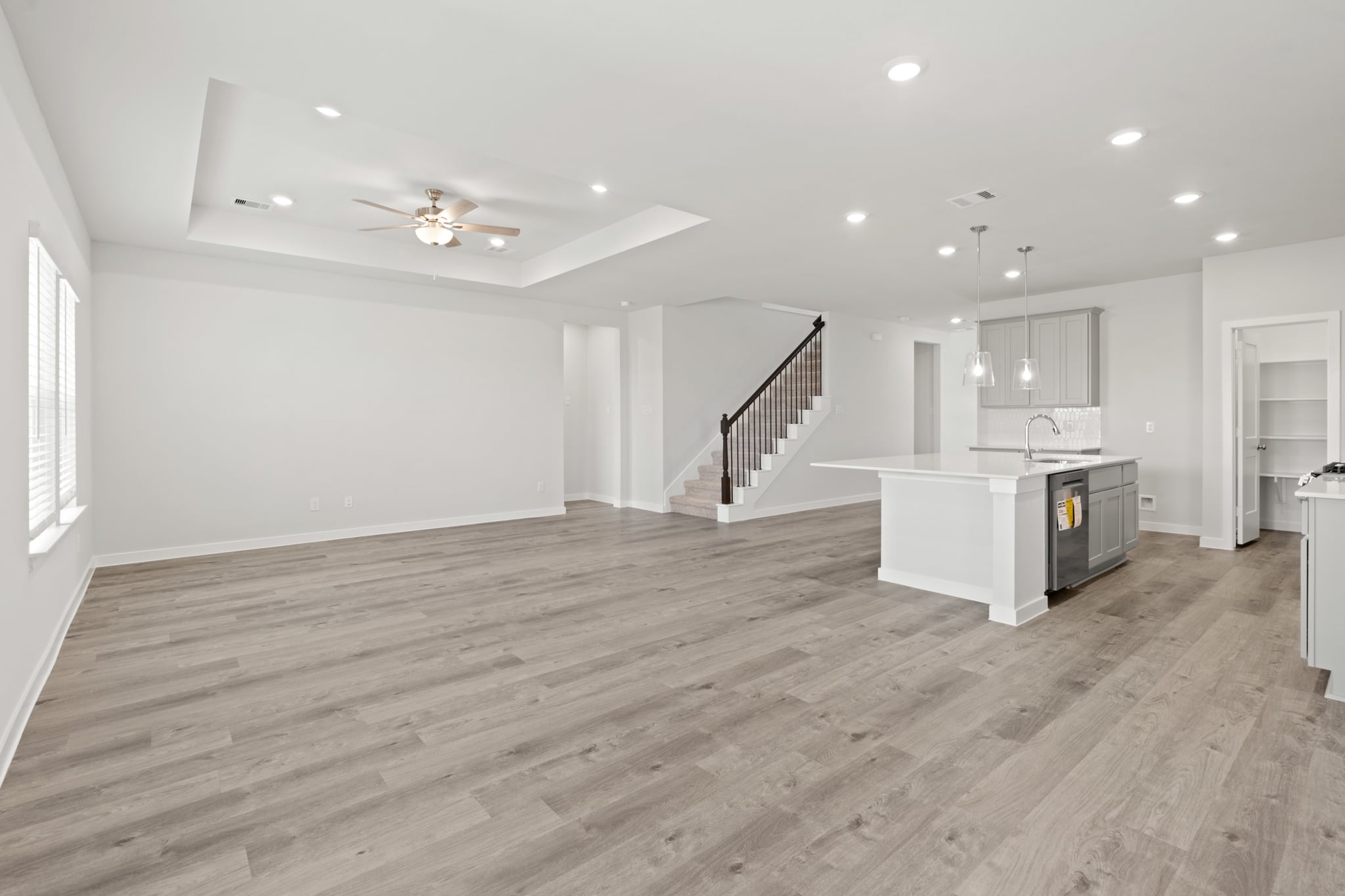 A large empty kitchen.