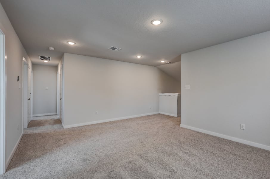 A room with white walls.