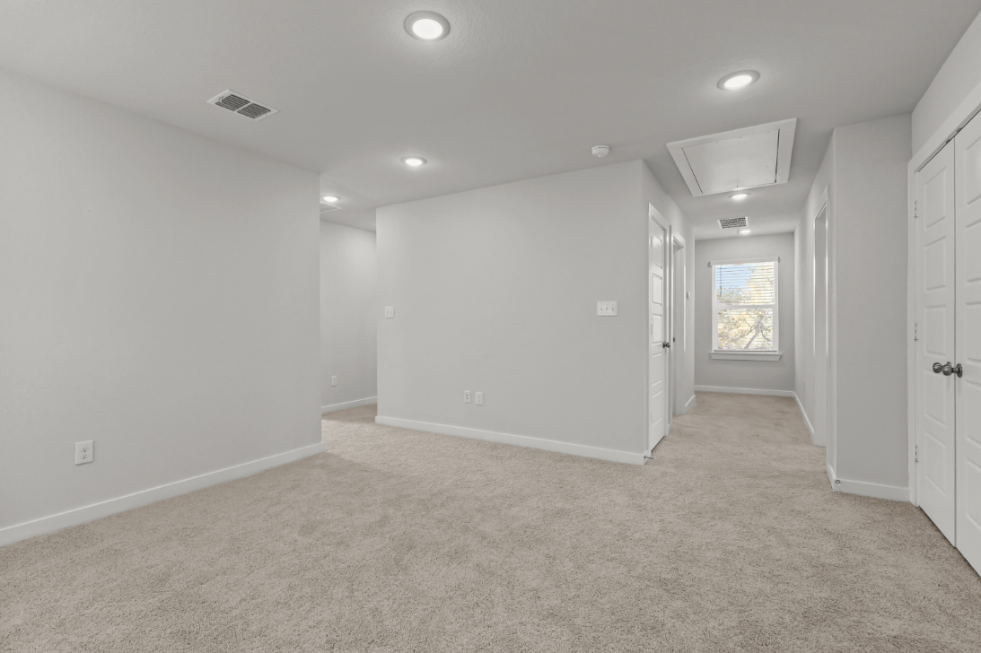 A room with white walls.