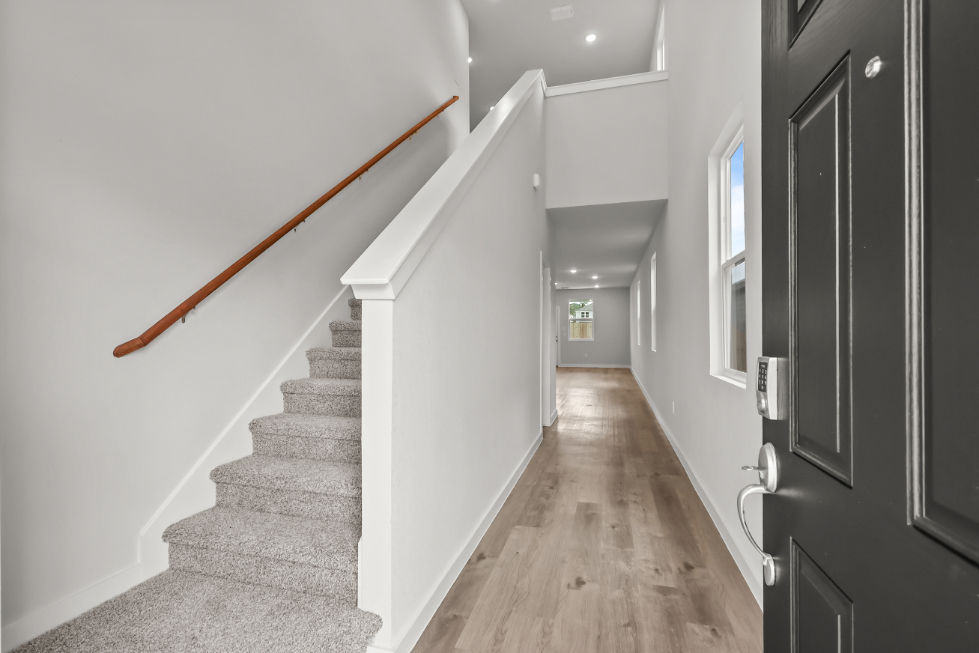A staircase in a house.