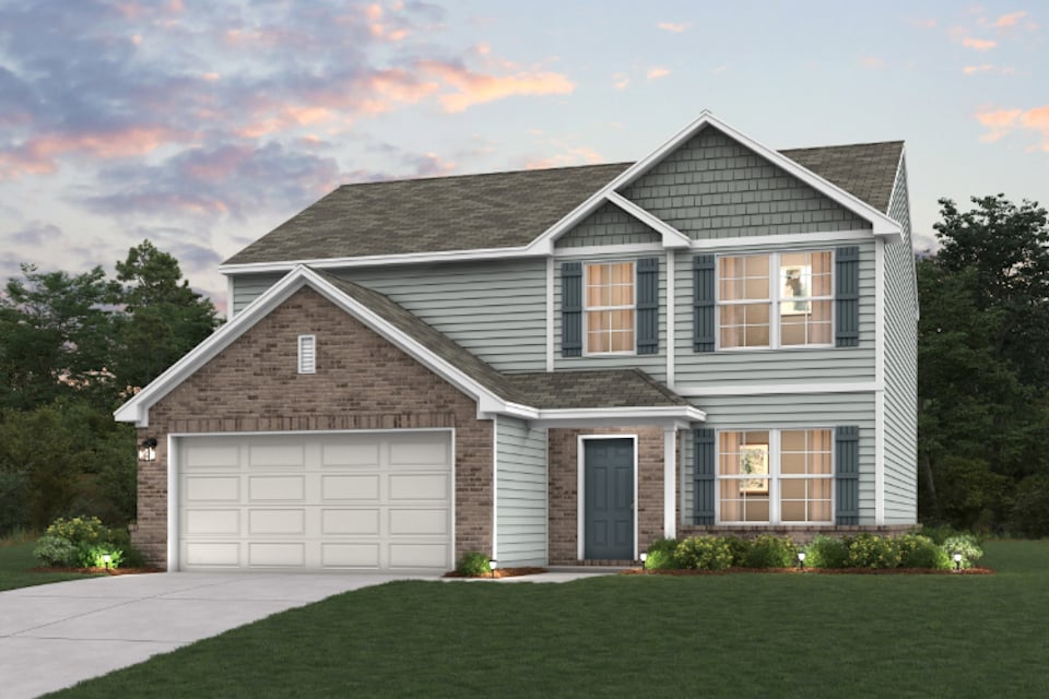A house with a garage.