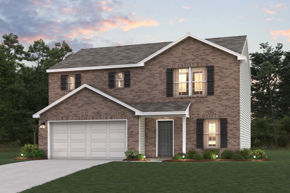 A house with a garage.