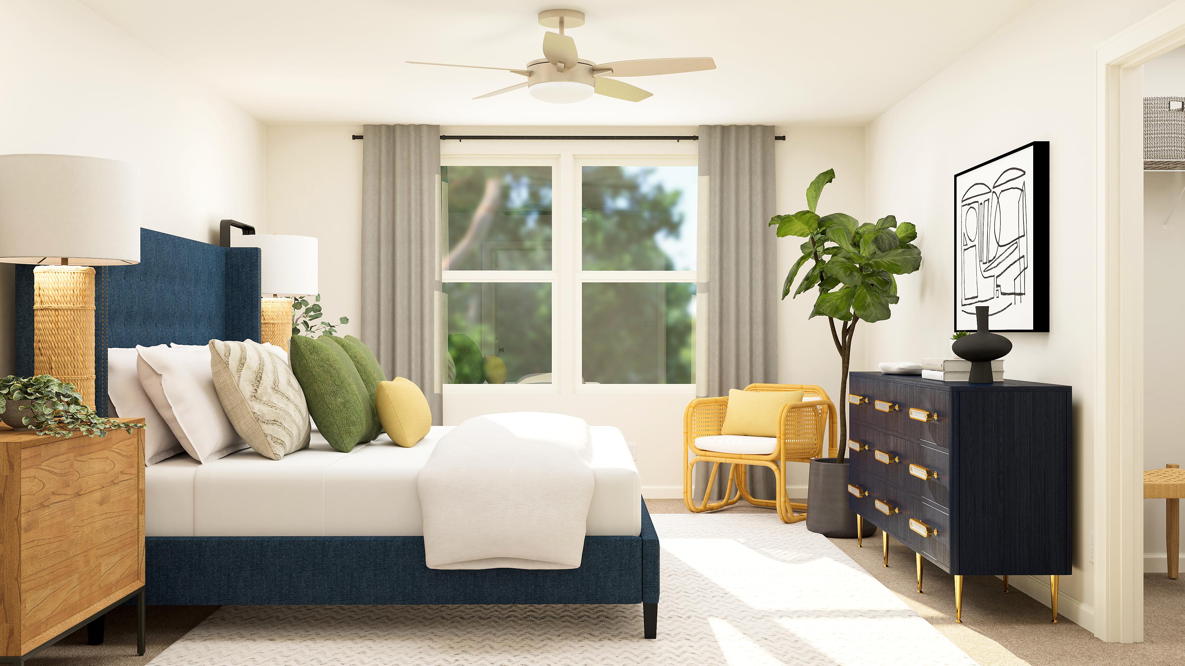 A living room with a couch and a table.